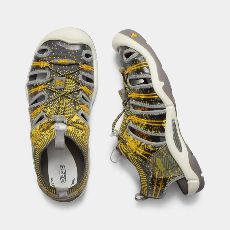 Keen Evofit One Mens Sandals Grey/Yellow Stockists NZ (6825-TFMPX)